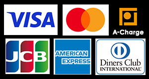 クレジットカード決済可能 [VISA・マスターカード・JCB・AMEX・DINERS]